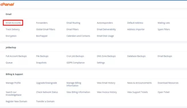آموزش ساخت ایمیل شرکتی و سازمانی در سیپنل (cPanel) و دایرکت ادمین (Direct Admin) 43 ساخت ایمیل شرکتی و سازمانی در سی پنل