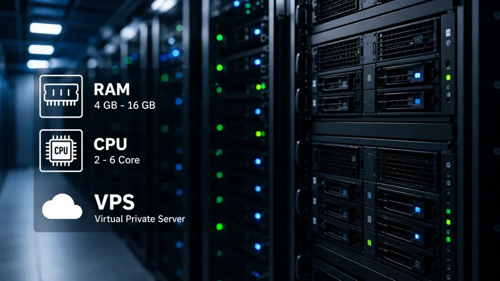 انتخاب RAM و CPU مناسب برای VPS