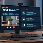 عامل هوش مصنوعی WorkSwarm در حال مدیریت هم‌زمان مکالمه صوتی و اجرای وظایف پس‌زمینه
